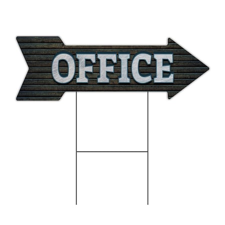 Signmission Office Arrow Yard Sign Funny Home Decor 36in Wide C-ARROW12-DS-999700